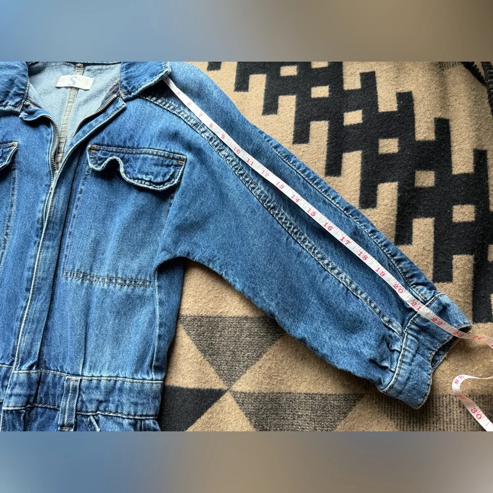 Free People Denim Jumpsuit Women’s Small - Picture 7 of 9